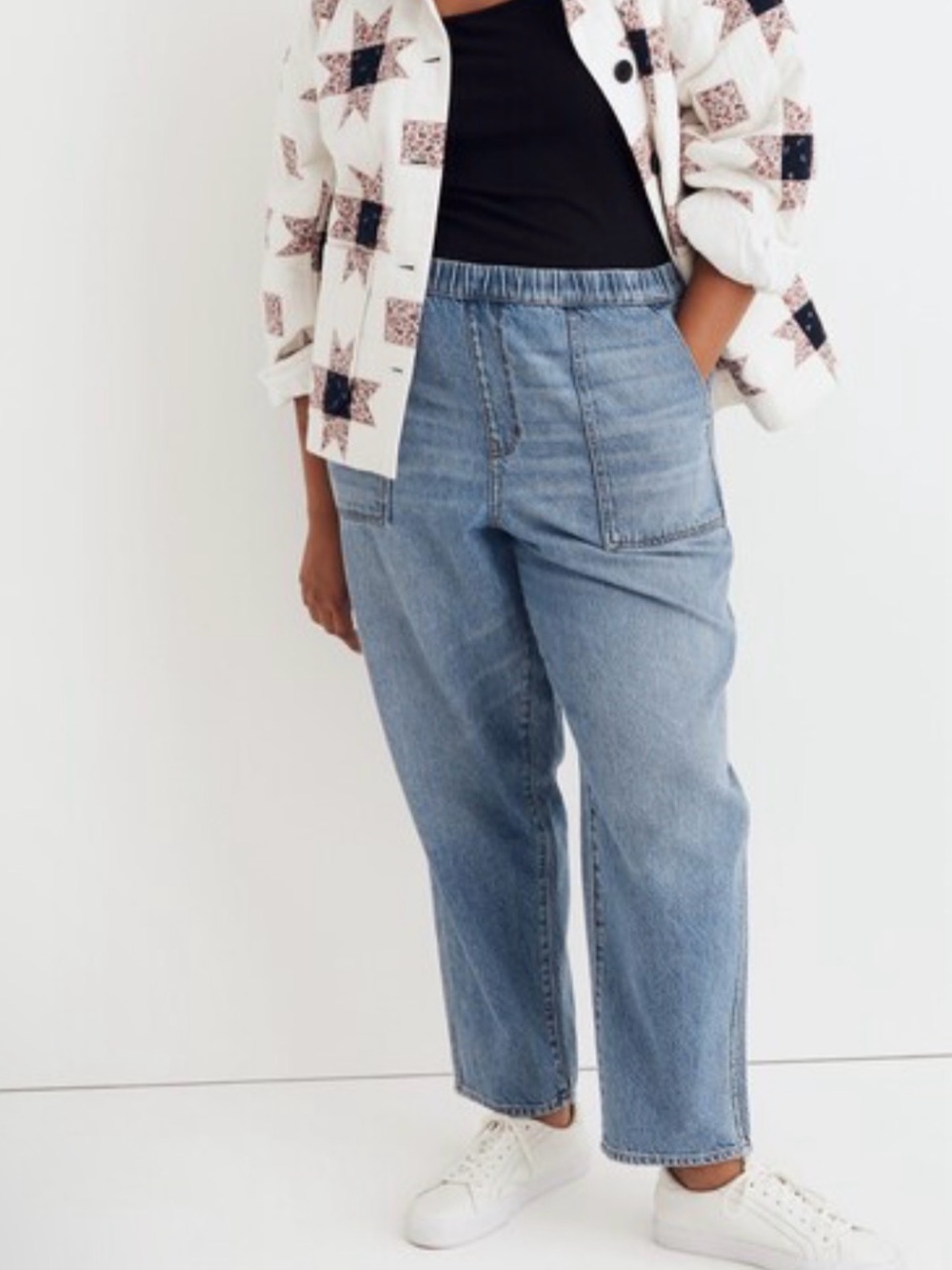 Madewell Light Blue pull on Relaxed Jeans
